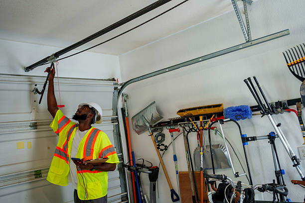 Professional Garage Door Panel Replacement technician working in Chenoa, IL